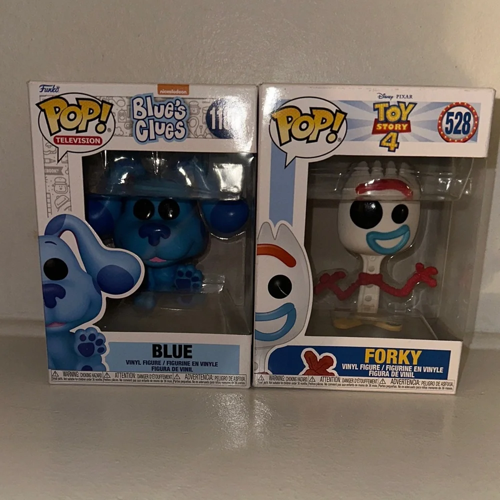 Funko Pop Blue and Forky Collectible Figures